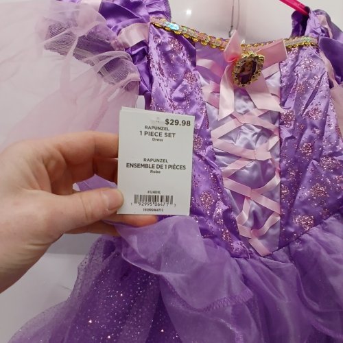 GIRLS DISNEY PRINCESS RAPUNZEL COSTUME DRESS - SMALL 4-6 - PURPLE image 2