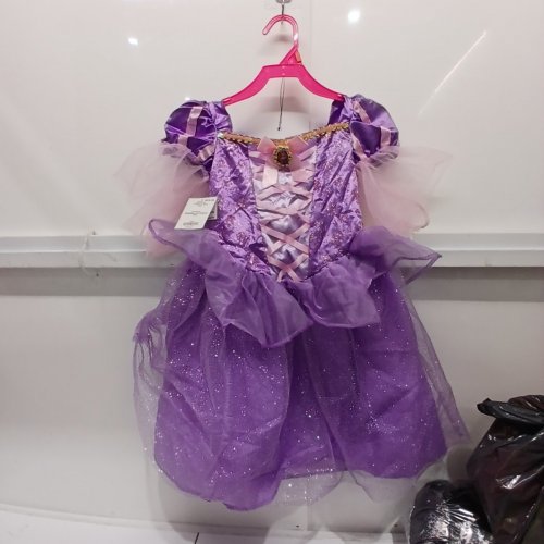 GIRLS DISNEY PRINCESS RAPUNZEL COSTUME DRESS - SMALL 4-6 - PURPLE image 3