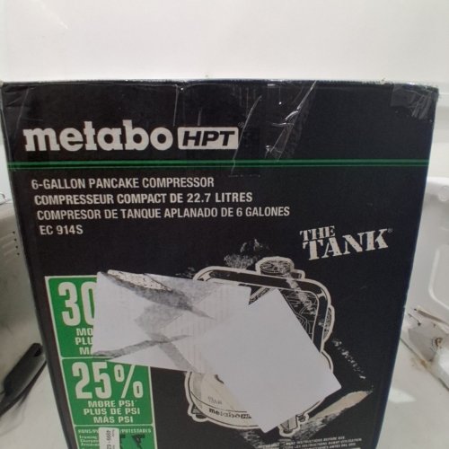 METABO HPT "THE TANK" PANCAKE AIR COMPRESSOR - 200PSI / 6 GALLON - GREY (MODEL: EC914S) image 10