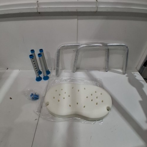 AQUASENSE ADJUSTABLE BATH AND SHOWER CHAIR WITH NON-SLIP COMFORT SEAT - 20" X 12" - WHITE (MODEL: 770-535) image 2