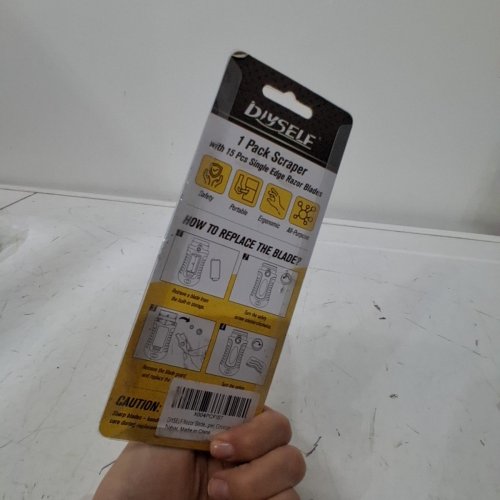 DIYSELF RAZOR SCRAPER TOOL WITH 15 EXTRA BLADES - BLACK/YELLOW image 3