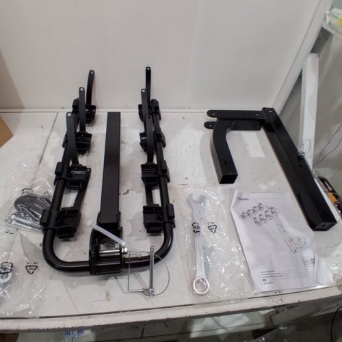 AMAZON BASICS FOLDABLE 4-BIKE STEEL RACK WITH 2" HITCH FOR SUV CAR & TRUCK - 132LBS CAP - BLACK (MODEL: ‎B0DP4888TM) image 2