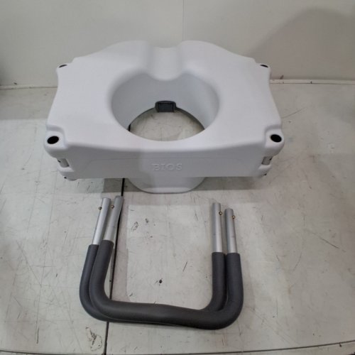 BIOS LIVING RAISED TOILET SEAT WITH HANDLES - 4.5" - WHITE (MODEL: 59013) image 2