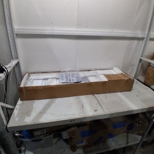 IRONCK FARMHOUSE FULL BED FRAME WITH LED LIGHTS AND CHARGING STATION - FULL - WHITE (MODEL: HK-AZBFF-02) image 2