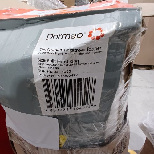 DORMEO PREMIUM SPLIT HEAD KING MATTRESS TOPPER - SPLIT KING - 76" W X 80" - WHITE (MODEL: 30004-1065) image 2