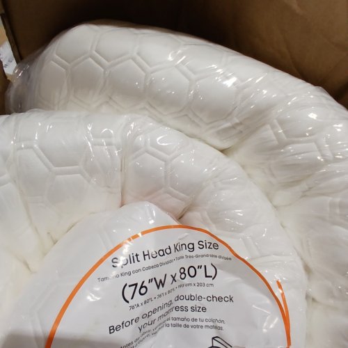 DORMEO PREMIUM SPLIT HEAD KING MATTRESS TOPPER - SPLIT KING - 76" W X 80" - WHITE (MODEL: 30004-1065) image 5