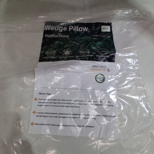 SOFT BED WEDGE PILLOW - 24" X 24" X 8" - WHITE image 4