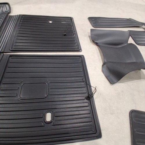 7PC AOMSATZO ALL WEATHER FLOOR LINERS & CARGO MAT WITH BACKREST MAT - FITS 2016-2023 MAZDA CX9 - BLACK (MODEL: FM-MA-006-ZH-2) image 5