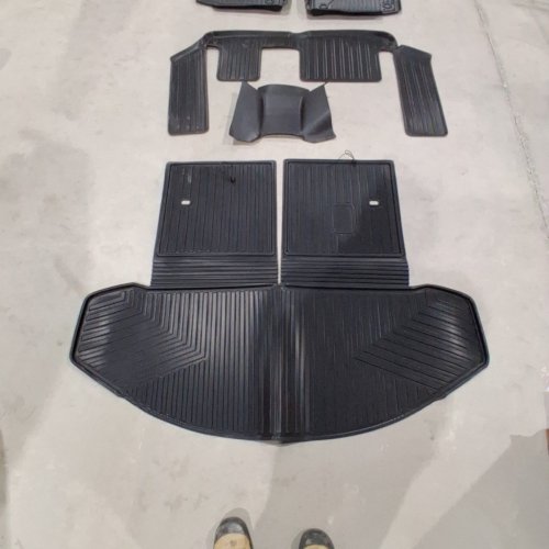 7PC AOMSATZO ALL WEATHER FLOOR LINERS & CARGO MAT WITH BACKREST MAT - FITS 2016-2023 MAZDA CX9 - BLACK (MODEL: FM-MA-006-ZH-2) image 6