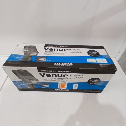 SAN JAMAR VENUE FULLFOLD CONTROL NAPKIN DISPENSER WITH STAND - 550+ CAPACITY - 18" X 13" - BLUE (MODEL: H5005SCL) image 4
