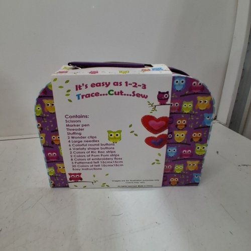 SEW SIMPLY BY ARTIKA OWL THEMED SEWING KIT WITH BOOKLET - PURPLE image 3