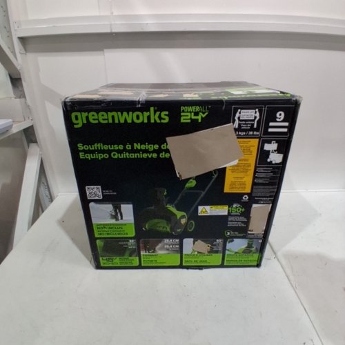GREENWORKS CORDLESS ELECTRIC SNOW THROWER - 16" - 48V - BLACK & GREEN (MODEL:SN48B00) image 6