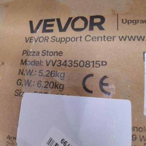 RECTANGULAR CORDIERITE PIZZA STONE WITH SPTATULA - 20" X 14" - BEIGE (MODEL: VV34350815P) image 2