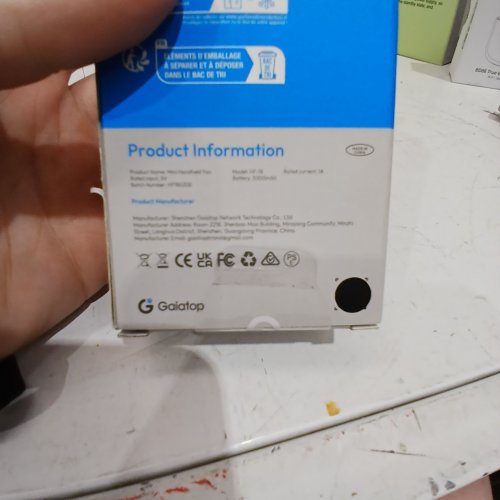 GAIATOP MINI HANDHELD FAN -3000 MAH , 16900 RPM - BLACK (MODEL: HF-18) image 3