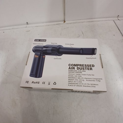 SHIMALA HANDHELD TURBO FAN AIR DUSTER - 150000 RPM - BLACK / SILVER (MODEL: ZAY-F030) image 3