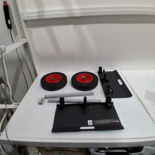 PANEL DOLLY DRYWALL MOVER WITH 10" RUBBER WHEELS - 1000LBS MAX - BLACK/RED (MODEL: PD453) image 2