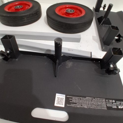 PANEL DOLLY DRYWALL MOVER WITH 10" RUBBER WHEELS - 1000LBS MAX - BLACK/RED (MODEL: PD453) image 4
