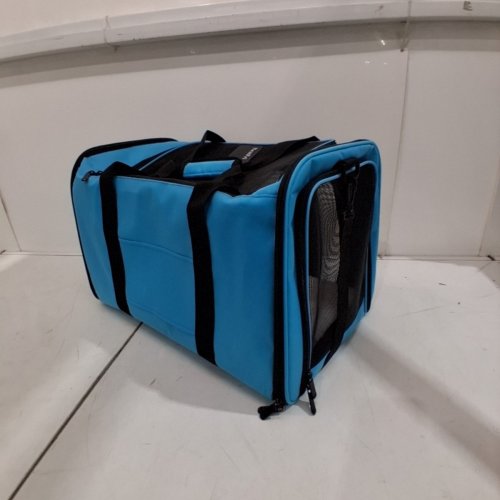 LIGHTWEIGHT PET CARRIER BAG - MEDIUM (20" X 13" X 13") - BLUE image 3