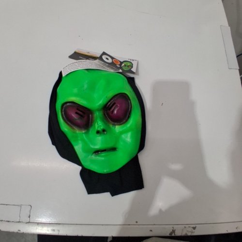 ALIEN MASK - ADULT ONE SIZE - GREEN AND BLACK image 2