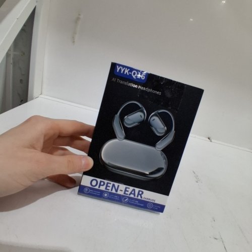EAR MOUNTED WIRELESS HEADPHONES WITH TRANSLATE FUNCTION - BLACK/SILVER - (MODEL: YYK-Q16) image 4