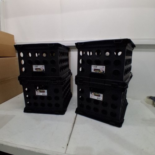 6PK STERILITE FILE CRATE - 17.2" X 14.2" X 10.6" - BLACK - (MODEL: 1693) image 2