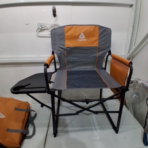 YOUGYM CAMPNACHT DIRECTOR CHAIR WITH SIDE TABLE - 20" X 5.5" X 20" - ORANGE image 2