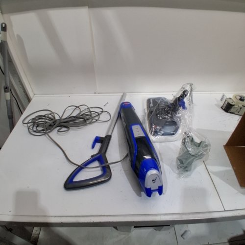 BISSELL POWERSTEAMER DELUXE STEAM MOP WITH DETACHABLE SPOTBOOST BRUSH WITH PADS & SCENT DISCS - BLUE/GREY (MODEL: 1806D) image 9