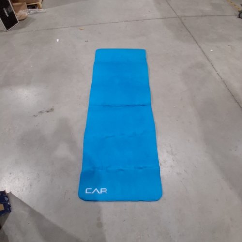 CAP BARBELL HIGH DENSITY EXERCISE YOGA MAT WITH STRAP - 1/2" X 24"X 68" - TEAL image 2