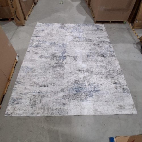 DMOYEST MACHINE WASHABLE ABSTRACT LIVING ROOM AREA RUG - 7FT X 9FT - GREY BLUE image 2