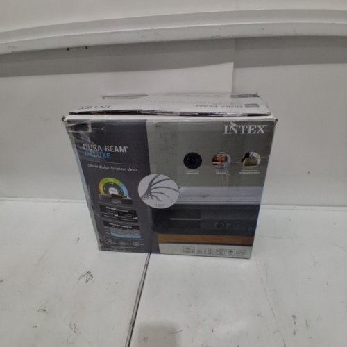 INTEX DURA-BEAM SERIES DELUXE COMFORT PLUSHFIBER-TECH INFLATABLE AIR MATTRESS WITH INTERNAL ELECTRIC PUMP - 22" - QUEEN - GREY (MODEL:AP619D/64417ED) image 5