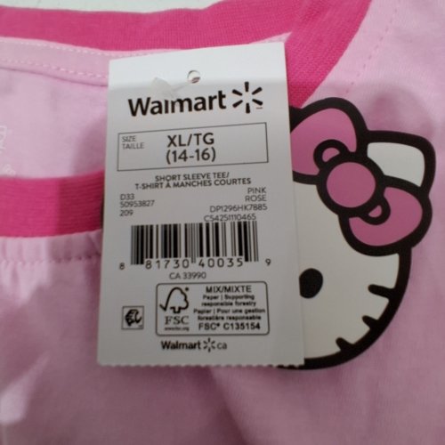 GIRL'S HELLO KITTY T-SHIRT - EXTRA LARGE (14-16) - PINK (STYLE: 50953824) image 3