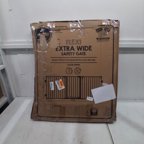 REGALO FLEXI EXTRA WIDE METAL WALK THROUGH SAFETY GATE - 28" - 78" - WHITE (MODEL:1175 DS) image 3