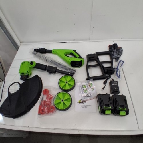 CORDLESS GRASS TRIMMER KIT WITH ACCESSORIES - 21 V - GREEN image 4