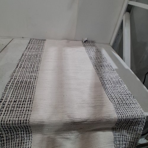 THRESHOLD CHENILLE BATH RUG - 24" X 36" - BLACK / IVORY image 3
