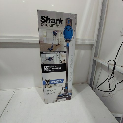 SHARK ROCKET PET ULTRA-LIGHT CORDED STICK & HANDHELD VACUUM CLEANER - BLUE & GREY (MODEL: HV300C V5) image 5