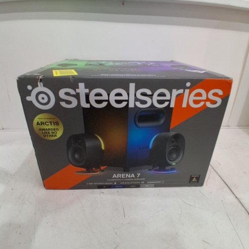 STEELSERIES ARENA 7 ILLUMINATED 2.1 GAMING SPEAKERS, WITH 2.1 USB SURROUND SOUND, 2-WAY SPEAKER DESIGN, SUBWOOFER, REACTIVE RGB LIGHTING (MODEL: ‎61541) image 3