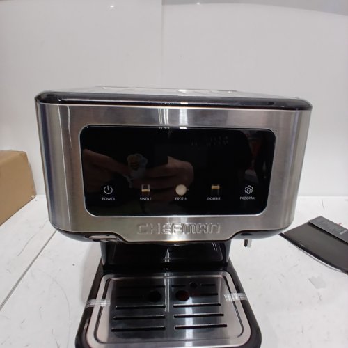 CHEFMAN EASY-BREW ESPRESSO MACHINE WITH ONE-TOUCH INTERFACE - 15 BAR - STAINLESS STEEL/BLACK (MODEL: RJ54-SS-15) image 2