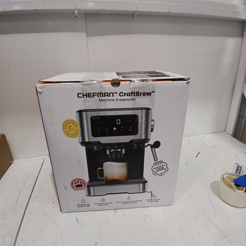 CHEFMAN EASY-BREW ESPRESSO MACHINE WITH ONE-TOUCH INTERFACE - 15 BAR - STAINLESS STEEL/BLACK (MODEL: RJ54-SS-15) image 9