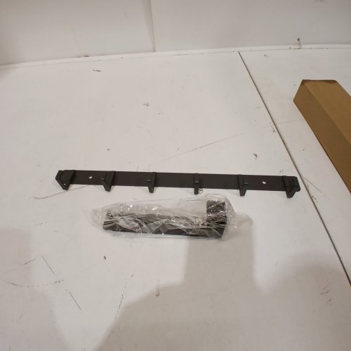 6-HOOK OVER THE DOOR COAT & TOWEL HANGER - BLACK image 2