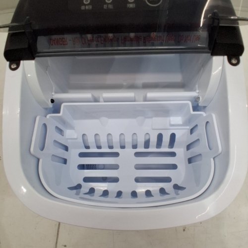 EUHOMY COUNTERTOP ICE MAKER MACHINE WITH HANDLE, BASKET AND SCOOP - MAKES 26LBS PER DAY - STAINLESS STEEL - (MODEL: IM001-BSI-CAEH / IM-06S) image 5