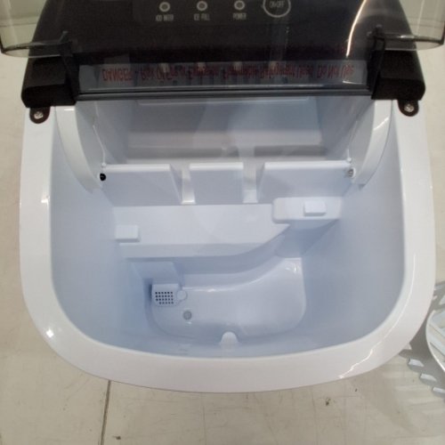 EUHOMY COUNTERTOP ICE MAKER MACHINE WITH HANDLE, BASKET AND SCOOP - MAKES 26LBS PER DAY - STAINLESS STEEL - (MODEL: IM001-BSI-CAEH / IM-06S) image 6