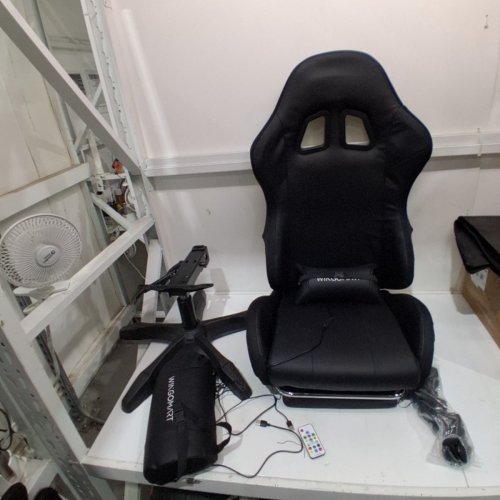 WINGOMART HIGH-BACK GAMING CHAIR WITH RGB LED LIGHT AND FOOTREST - BLACK image 3