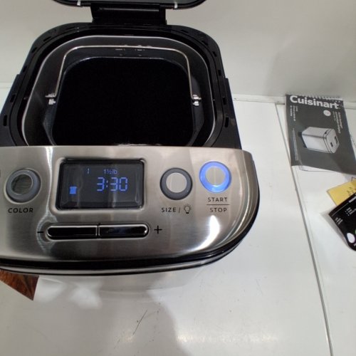 CUISINART COMPACT AUTOMATIC BREAD MAKER - MAKES 2LB LOAVES - BRUSHED STAINLESS (MODEL: CBK-110C) image 2