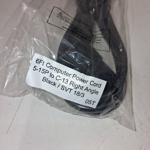 2PK AMAZONBASICS COMPUTER POWER CORD 6FT - BLACK image 2
