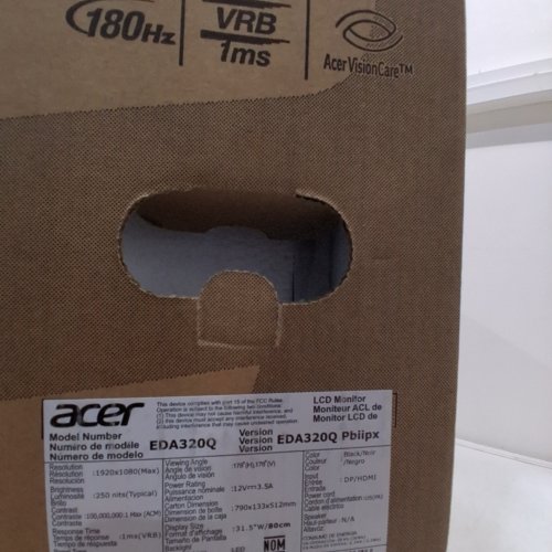 ACER NITRO EDA0 31.5" 1080P HD CURVED GAMING MONITOR - BLACK (MODEL: EDA320Q PBIIPX) image 3