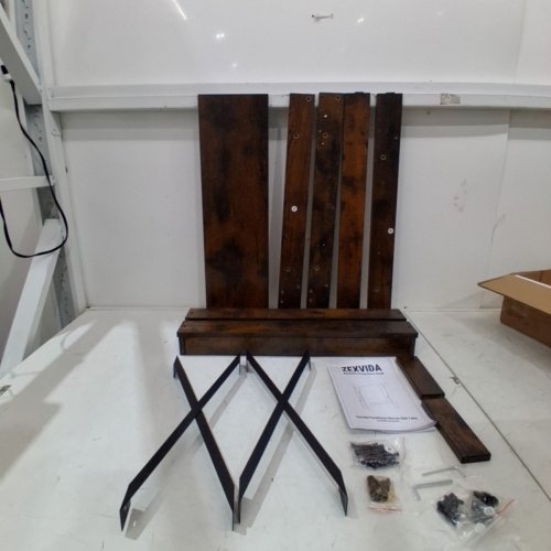 ZEXVIDA FARMHOUSE NARROW SIDE TABLE - RUSTIC BROWN image 3