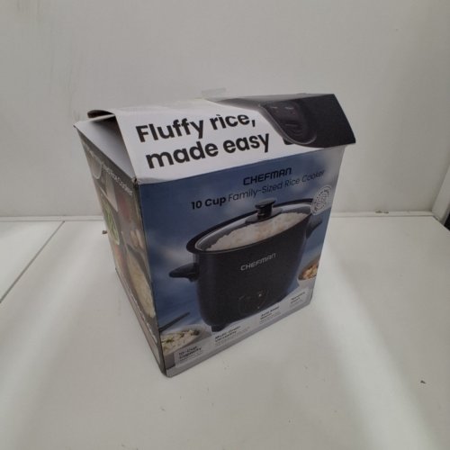 CHEFMAN ONE-TOUCH RICE COOKER - 10-CUP - BLACK (MODEL: RJ34-10C-M-V2-CA) image 5