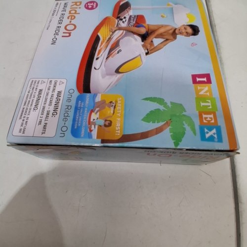 KIDS' INTEX WAVE RIDER, RIDE-ON INFLATABLE FLOAT, AGED 3+, 46" X 30.5", MULTI. image 5