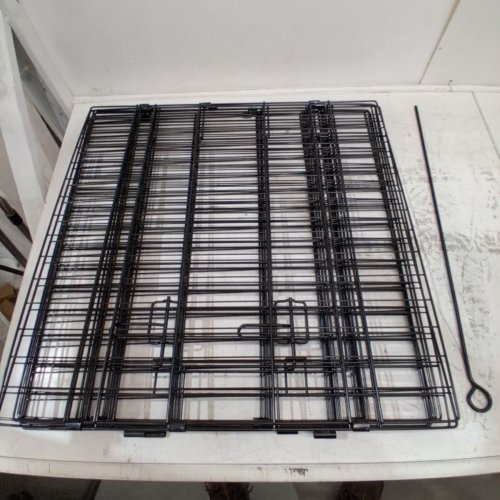 FOLDABLE 8-PANEL DOG EXERCISE PLAYPEN WITH TOP & BOTTOM COVERS, FOR SMALL DOGS - EACH PANEL 24" X 24" - BLACK - image 3