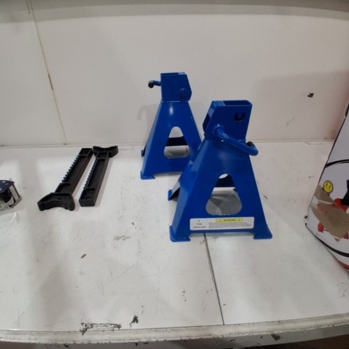 2PK TORIN 6-TON ADJUSTABLE JACK STANDS FOR CAR, TRUCK, AUTO REPAIR - BLACK/BLUE image 2